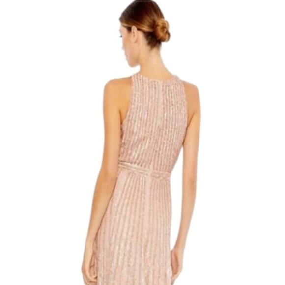 Mac Duggal Formal Evening Gown Womens Plus 20 Pink Beaded Sequin Lace Maxi Dress - Picture 4 of 14